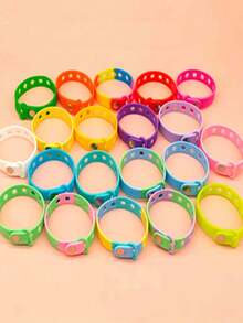 1pc Men's Adjustable Buckle Bracelet, Solid Color, Minimalist, Practical, Multi-Functional - Silicone Bracelet - View 2