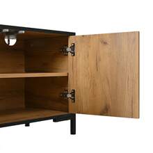 Tv Stand Natural Made Of Wood For Living Room - 自然的 - 查看 5