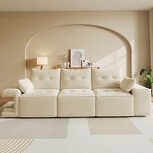 Modern 3-Seat Modular Sofa With Storage, Beige Color - Beige 3 Seat - View 5