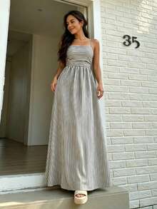 Women Midi Dresses - Black - View 1