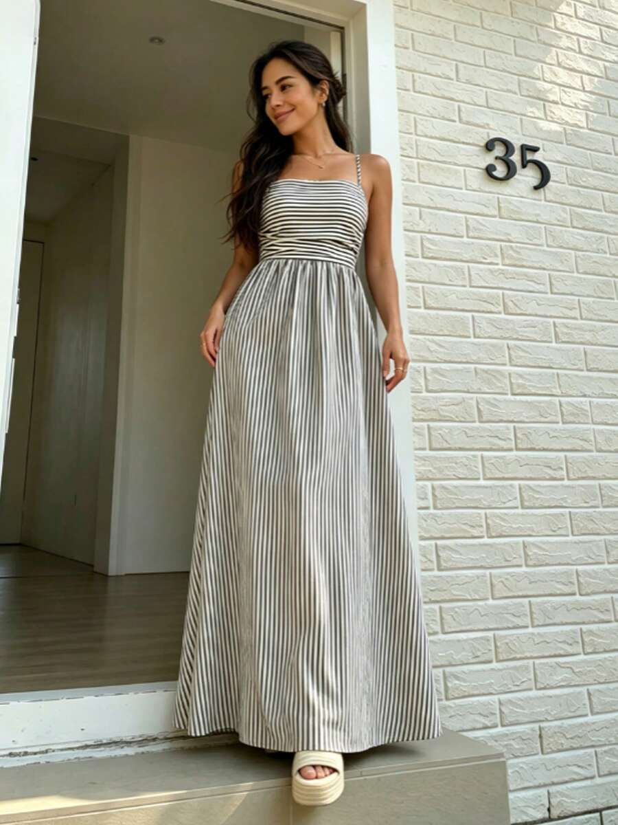 Women Midi Dresses - Black - View 1
