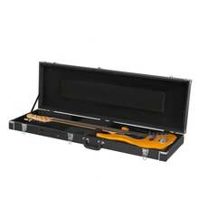 Estuche Rígido Rectangular de 1220 x 400 x 100 mm para Bajos con Cerradura, Pestillo, Asa, Acolchado de PVC, Forro Suave, Resistente al Agua, Estuche Rígido para Bajos de 39 a 46,5", Negro - Negro - Ver 8