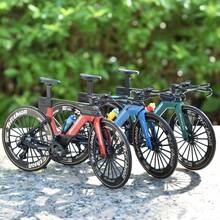 全新 1:6 比例逼真公路單車模型擺飾，精緻合金創意人偶，限量版聖誕/復活節生日男孩禮物，桌面奢華裝飾，多色迷你賽車玩具模型，收藏級玩具 - 彩色 - 查看 10