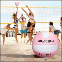 Size 5 Training Volleyball - PVC Material - Comfortable Touch And Durable - Suitable For Beginners Or Sports Enthusiasts Beach Volleyball - Best Sports Gift - A - View 5