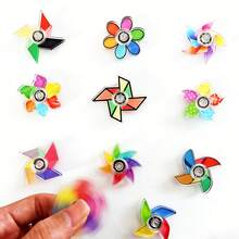 11 Packs Mini Flower , Stress Relief Hand Spinner Gadget For Adults, Quiet Sensory Focus Tool For Desk, Office, Study, Commute And Travel - Multicolor - View 2