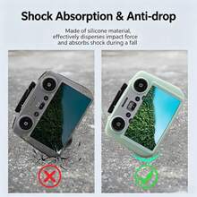 Funda protectora de silicona para control remoto Mini 4 Pro, dron Air 3 RC12 con accesorio protector de pantalla - Ver 6