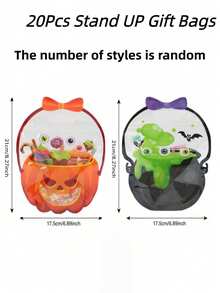 1/10 Stücke Halloween Aufstellbare Geschenktüten, Halloween Kürbis Hexe Kessel Handtaschen Geschenktüten, Halloween Party Kleine Geschenktüten Tragetaschen, Halloween Trick oder Treat Dekoration Süßigkeitentüten, Happy Halloween Dekorationen, Halloween Party Zubehör, - Mehrfarbig - Übersicht 9