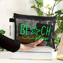 Mesh Makeup Bag Toiletries Storage Pouch Travel Accessories - Multicolor - View 5