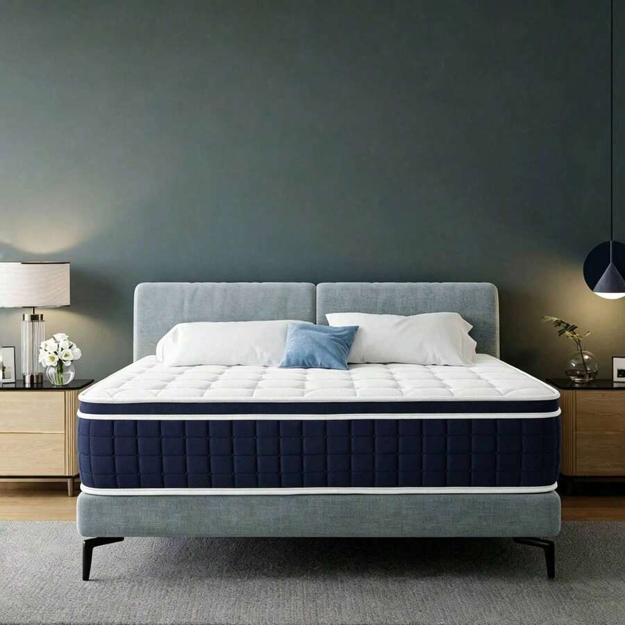 Sour Lemon Mattress 140x200 Cm - Spring Mattress 25 Cm | Breathable With Memory Foam | Antibacterial And Mite-Proof | Affordable Price - 白色 - 查看 1