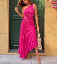 Gaun Koktail Wanita - Hot Pink - View 1