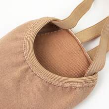 Wuyuan Canvas Ballet Shoes With Half Sole, High Elastic Canvas Material, Gymnastics & Dance Shoes - Coffee Brown - View 6