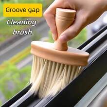 1/2pcs Dusting Tool, Window Sill Groove Gap Brush, Window Track Dust Removal, Household Cleaning Soft Bristle Brush - Yellow - View 1