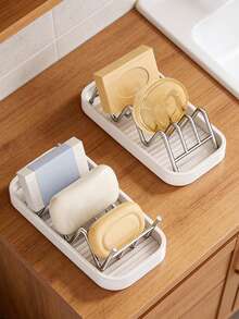 Dual-Sided Flip Design: 3-Bar Storage On Front Side,2-Bar Storage On Back Side To Hold Multiple Soaps At Once.Easy To Disassemble And Clean.Perfect For Bathroom Sink,Shower Counter,Kitchen Sink To Store Facial Soap,Bath Soap And Dish Soap. - Multicolor - View 4