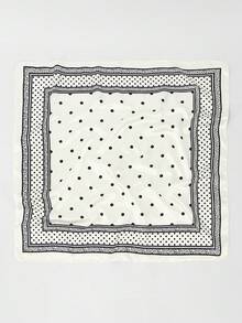1PC 2026 Minimalist Polka Dot Printed Spring Headscarf, Women's Multifunctional Belt Accessory, Fashionable Scarf For Headbands And Headwear - Beige - View 6