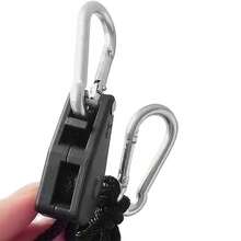 Cargo Tie-Down Rope, 1/8 Inch, 6 Feet Long. Heavy-Duty, Adjustable Ratchet Cargo Tie-Down Rope (150-Pound Load Capacity) With A D-Ring Fastener. (Plastic Gear) - Black 1 Piece - View 6