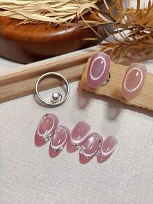 Cat Eye Nail Art Magnet Tool Set, Dual-Use Nail Magnet Kit, Multi-Shape Cat Eye Magnet Accessories, Cat Eye Gel Nail Polish Magnetic Nail Art Design Tool, Can Create French Edge And Halo Cat Eye Effect, Portable DIY Nail Art Supplies, For Home Use - Multicolor - View 11