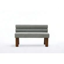 Oversized Modern Minimalist Bench, Armless Design, Wooden Frame – Ideal For Dining Room/Bedroom/Entrance Area - Green - View 11