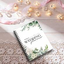 DANPERJI 1PC A5Wedding Planner Spiral Notebook, Our Dream Wedding Bridal Organizer Book With Checklist, Budget Tracker, Guest List & Menu Planner, Engagement Gift For Bride - B - View 5