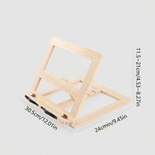1pc Multifunctional Wooden Bookshelf - Adjustable Laptop Stand, Suitable For Home/School/Office Multifunctional Reading Assistant - Square - View 2