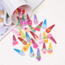 10pcs Girls Fashion Flower, Butterfly & Cartoon Animal Resin Hair Clips,Assorted Styles - Multicolor - View 8
