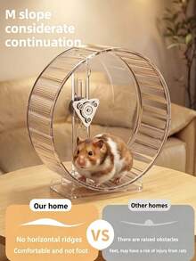 Hamster Exercise Wheel With Silent Design, Hanging Wall-Mounted Hamster Toy For Habitat Decoration - View 6