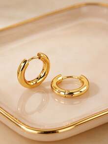 6pcs/Set Dual-Use Nose Ring & Earring Set, Gold And Silver Dual-Color Combination, Stainless Steel Material, Size 6/8/10mm - Designed For Women, Versatile Fashion Jewelry Set For Casual Wear And Various Occasions - As Shown In the Figure - View 8