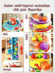 Baby Rattle Toy Rain Stick Musical Toy Montessori Baby Toy For 6-12 Months Infants Sensory Handheld Development Toy 1 Year+ Toddler Musical Instrument Toy - Multicolor - View 11