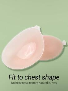 1pc Women's Adhesive Silicone Invisible Bra, Wedding Breast Pads, Summer Dress Tank Top Underwear Accessory - Multicolor - View 5