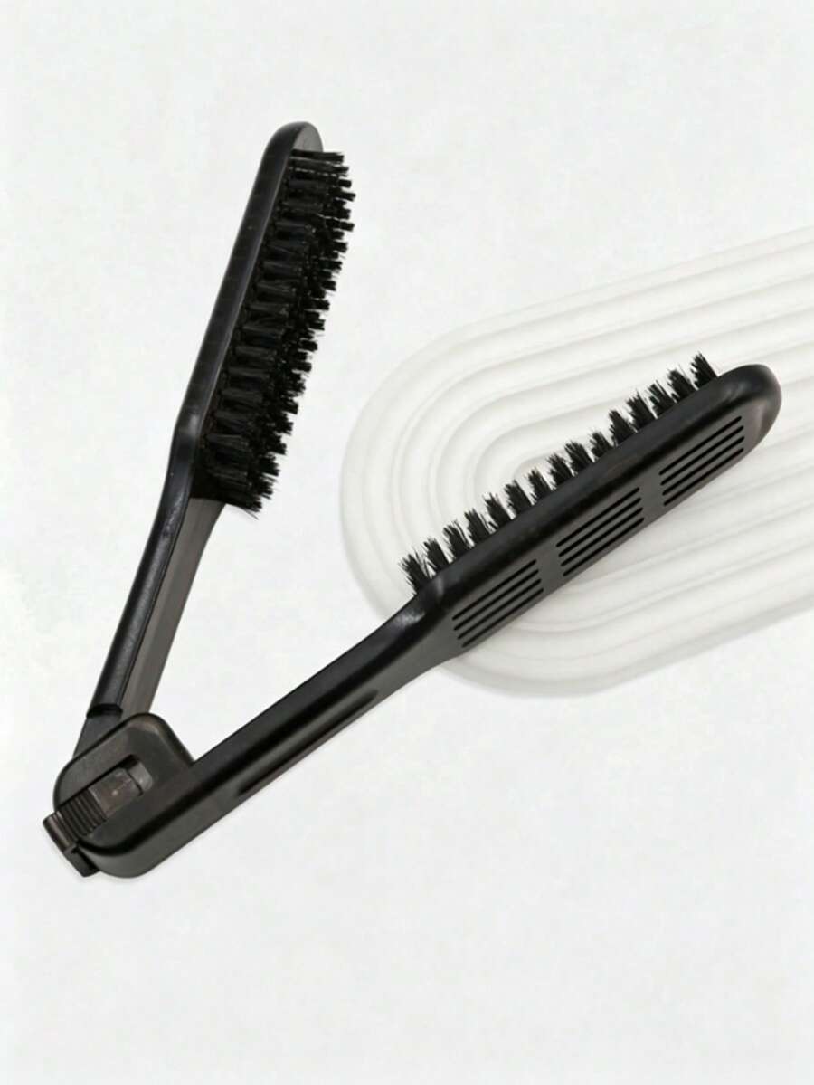 1pc Transparent Hair Straightening Styling Comb - Black - View 1