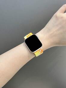 1件中性尼龍手錶錶帶，兼容 ，尺寸包括 42mm、38mm、40mm、41mm、44mm、45mm、46mm 和 49mm，時尚智慧手錶替換錶帶，適用於 Series Ultra2、Ultra SE2、SE 11、10、9、8、7、6、5、4、3、2、1 及其他機型，開學季學生理想禮物 - 彩色 - 查看 4