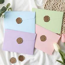 50pcs/Set Multicolor Letter Envelopes, Ins Style Paper Bags, Romantic Simplicity Envelopes Back To School - A - View 3