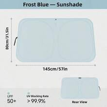 Car Sunshade, Large Size Car Front Windshield Sunshade, Foldable Front Window Sunshade With Storage Bag, UV Protection Heat Insulation Cooling Cover, Sedan, SUV, MPV, Van, Truck Interior Dashboard Protector, Summer Car Accessories, Car Travel Essentials - Multiple Styles - View 19