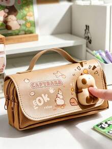 Estuche de lápices multifuncional de gran capacidad para estudiantes, bolsa de lápices portátil de gran tamaño, caja de almacenamiento, regalo de vuelta a la escuela - Multicolor - Ver 6