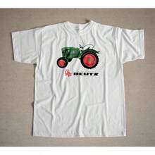 Deutz D15 T-Shirt Textile Print |     Vintage Tractor |     Classic Tugboat - White - View 4