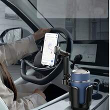 2-in-1 Universal Auto Getränkehalter Handyhalterung, verstellbare Basis Auto Getränkehalter Erweiterungshalter kompatibel mit iPhone und Android Handys, Geburtstagsgeschenk, Auto Zubehör für Familie und Freunde, Auto Handyhalter - Schwarz - Übersicht 7