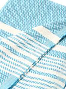 2 Pieces %100 Cotton Mykonos Peshtemal, 2 Peshtemals In Same Colour, 2 Peshtemal Suitable For Beach And Home Use - Blue - View 8
