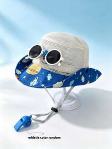 Personalized Custom Sun Hat, Adjustable Windproof Rope Bucket Hat, Breathable, Suitable For Beach, Outdoor And Travel, Customizable Embroidered Name/Letter - Multicolor - View 9