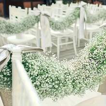 White Artificial Baby's Breath Flowers, Realistic Touch, Suitable For Wedding, Party, Home Garden Decoration, Handmade Texture Artificial Flower Bouquet, Suitable For Home Outdoor Yard Garden Decoration, White Artificial Baby's Breath, White Baby's Breath - 29cm - Artificial Plastic Material, White Artificial Flower - White - View 10