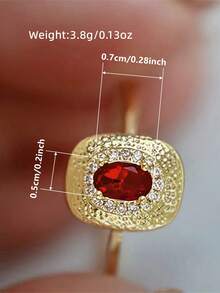 1 pieza Anillo vintage de circonita cúbica para mujeres, joyería para boda, compromiso y fiesta, regalo del Día de San Valentín - 1# - Ver 6