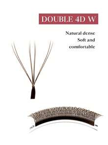 DeceMars 8D W Shaped Eyelashes Extensions C D Dd Curl 0.07mm Brown 8-15mm 12 Rows One Tray - View 2