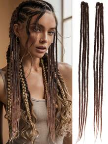 Synthetic BB Clip Dreadlock Hair Extensions Dreadlock Extensions Hip-Hop Ombre Hair Extensions, African Tribe Style - Multicolor - View 12