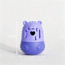 Animal Shaped Dog Treat Dispensing Toy, Interactive Tumbler Leaking Food Ball, Durable Rubber Slow Feeder Puzzle Toy For Small Medium Dogs Cats - Multicolor - View 2