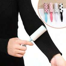 1/2/3/4pcs Mini Portable Reusable Lint Roller, Portable Hair Remover, Detachable Design, Sticky Roller Brush, For Removing Lint, Pet Hair, Dust From Clothes, Carpets, Travel Size, 30 Sheets Mini Lint Paper - A - View 6
