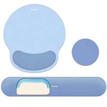 Juego de 3 en 1 de alfombrilla de ratón ergonómica con soporte de muñeca de espuma de memoria de gel, alfombrilla de ratón para juegos con soporte de brazo, accesorios de escritorio lindos para computadora y oficina - Multicolor - Ver 36