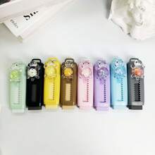 1套2入可愛小烏龜系列伸縮橡皮擦 卡通創意文具用品 學生獎勵伸縮橡皮擦 [隨機顏色] - 彩色 - 查看 5