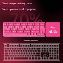 AOC Gaming Keyboard Mechanical Feel RGB Backlit 102 Keys USB Wired Computer Keyboard Colorful Portable Keyboard - View 9