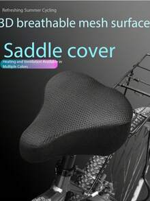 1pc 3D Breathable Mesh Bicycle Seat Cover, Comfortable Shock Absorption, Anti-Slip Wear-Resistant Cycling Seat Protector - Multicolor - View 2