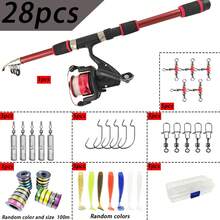 Portable Retractable Outdoor Fishing Full Set Multi-Function Tackle Accessories Kit, Lightweight Travel Fishing Gear, Universal Freshwater And Saltwater Beginner Outdoor Sports Fishing Set With Storage Box - Set - View 10