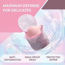 Bra Mesh Laundry Bag, Anti-Deformation Support Washing Machine Lingerie Wash Bag, Honeycomb Polyester Mesh Zipper Bra Protector Bag, For Wireless & Underwire Bras, Underwear Delicates Cleaning Organizer, Home Travel Laundry Accessory - White - View 3