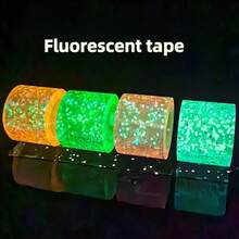 1/4 Roll Glowing Nano Tape, Fluorescent Glow-In-The-Dark Nano Tape, Suitable For DIY Crafts, Glow-In-The-Dark Stickers, Glow-In-The-Dark Paint And Glow-In-The-Dark Decals, Ideal For Night Decoration, Glowing Crafts And Glowing Design - Multicolor - View 2